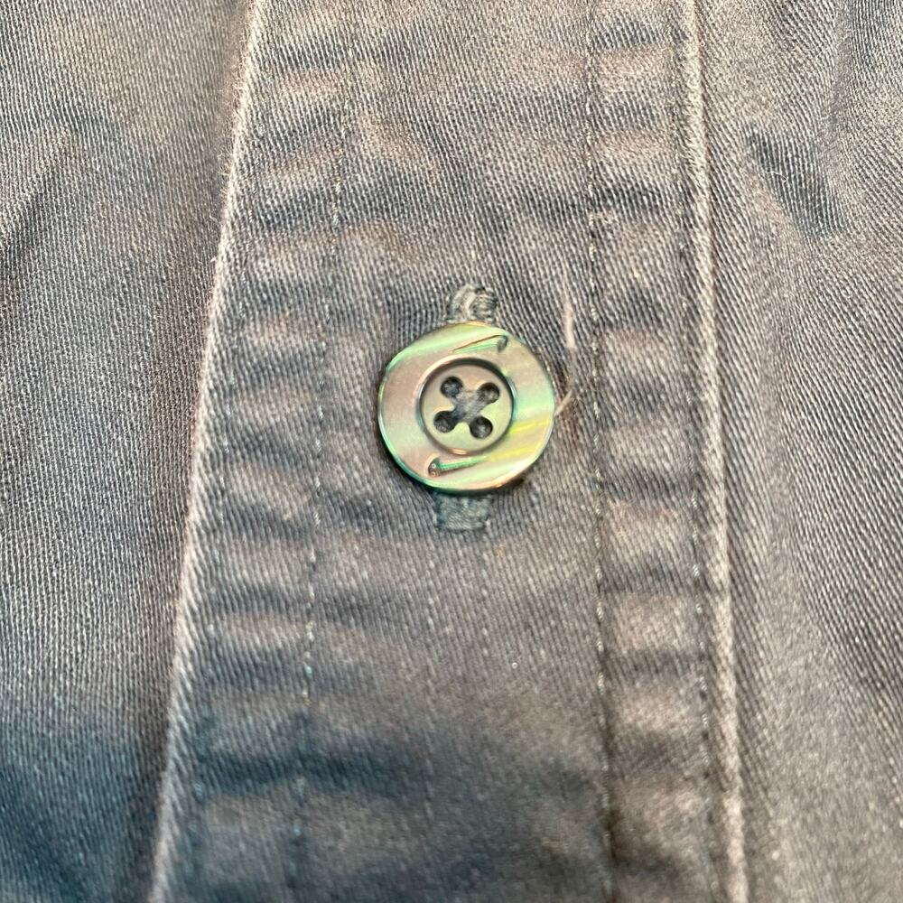 Nike SB Mens Large Green Long Sleeve Button Down Shirt Front Pockets - Picture 7 of 8